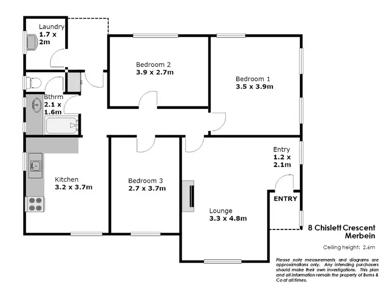 Floorplan of Homely house listing, 8 Chislett Crescent, Merbein VIC 3505