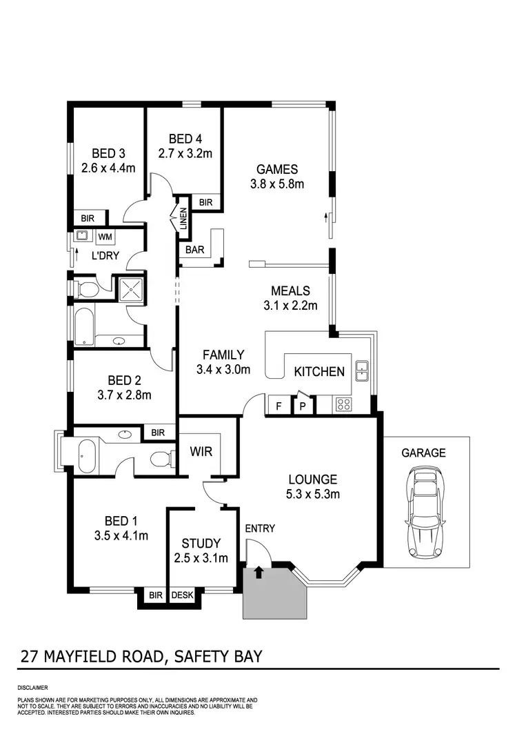 Floorplan of Homely house listing, 27 Mayfield Road, Safety Bay WA 6169