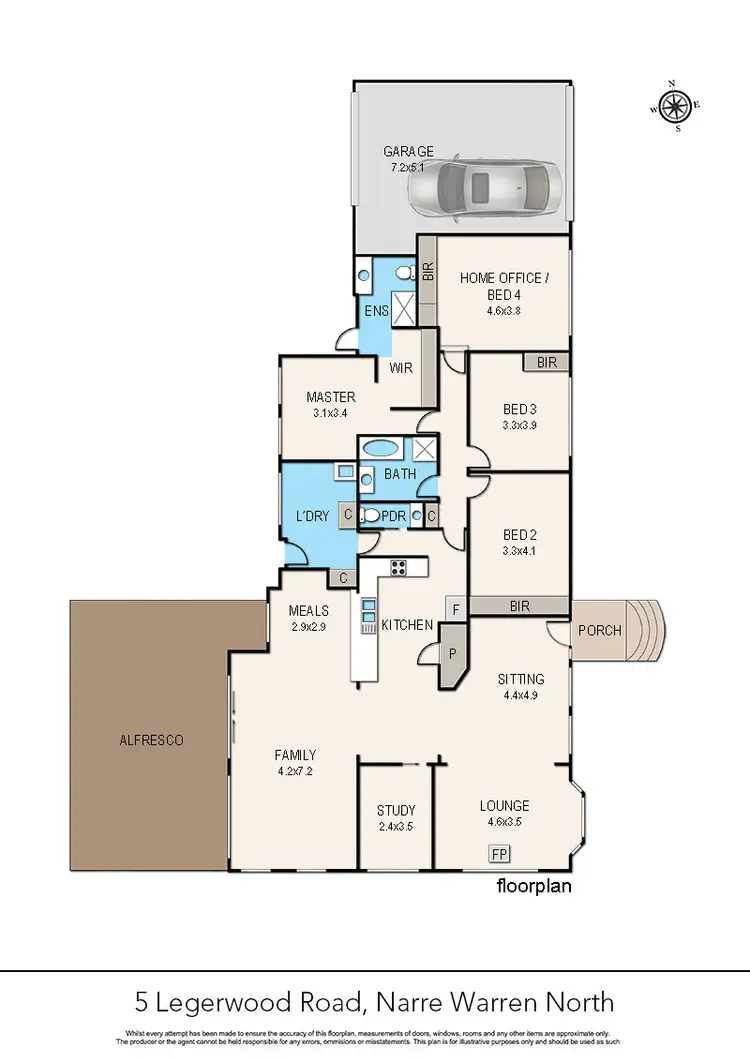 Floorplan of Homely house listing, 5 Legerwood Road, Narre Warren North VIC 3804