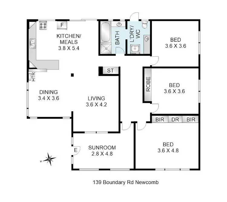 Floorplan of Homely house listing, 139 Boundary Road, Newcomb VIC 3219