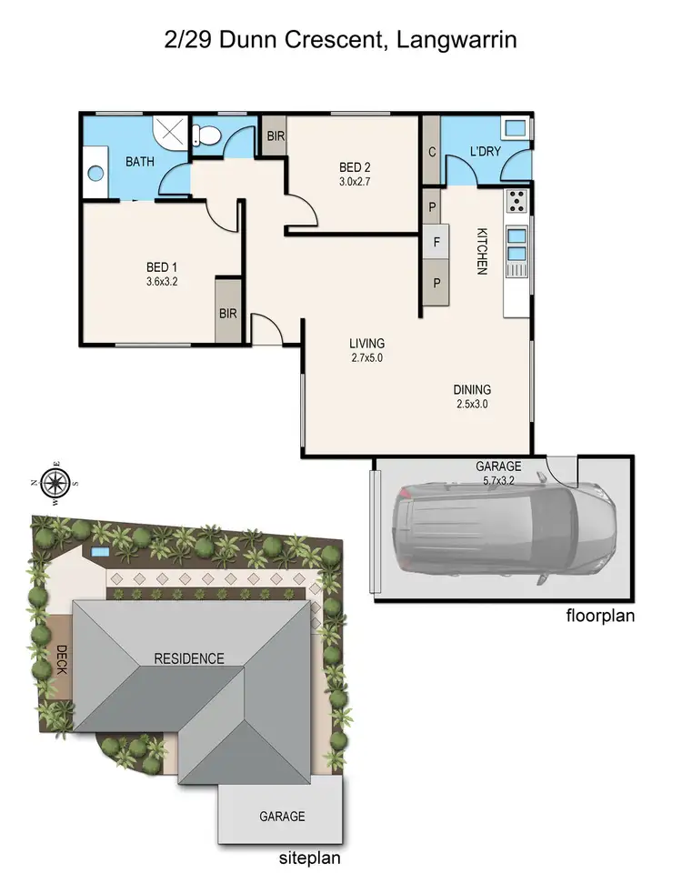 Floorplan of Homely house listing, 2/29 Dunn Crescent, Langwarrin VIC 3910