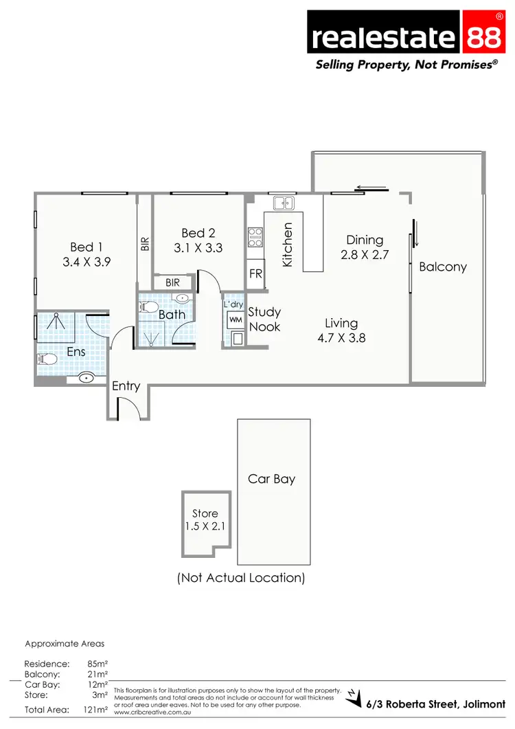 Floorplan of Homely apartment listing, 6/3 Roberta Street, Jolimont WA 6014