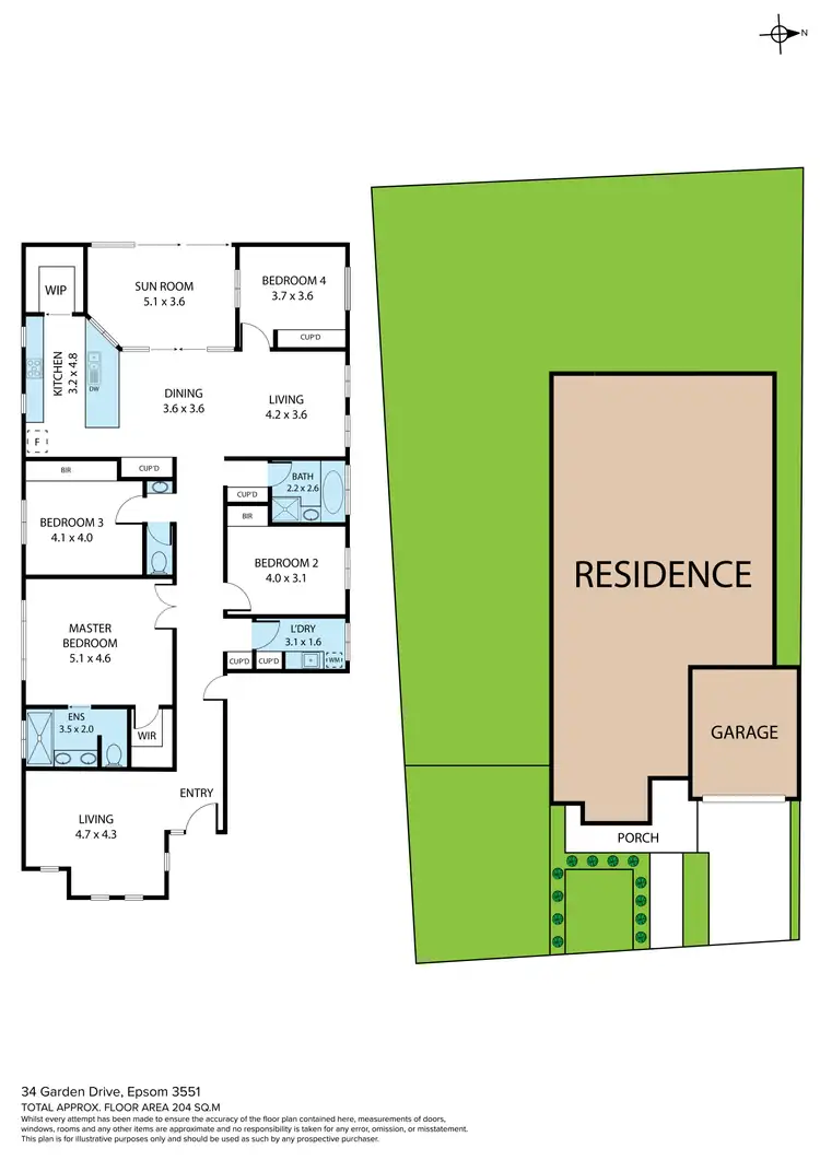 Floorplan of Homely house listing, 34 Garden Drive, Epsom VIC 3551