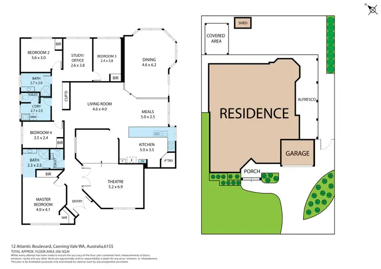 Floorplan of Homely house listing, 12 Atlantic Boulevard, Canning Vale WA 6155