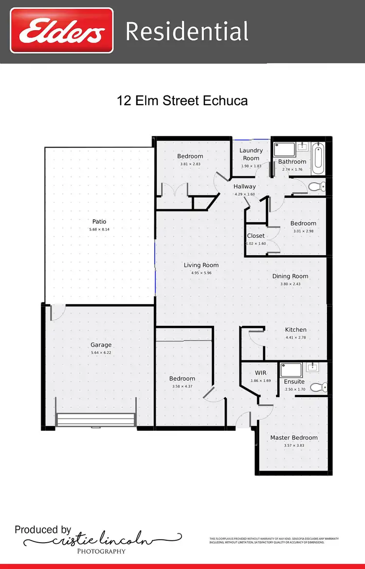 Floorplan of Homely house listing, 12 Elm Street, Echuca VIC 3564
