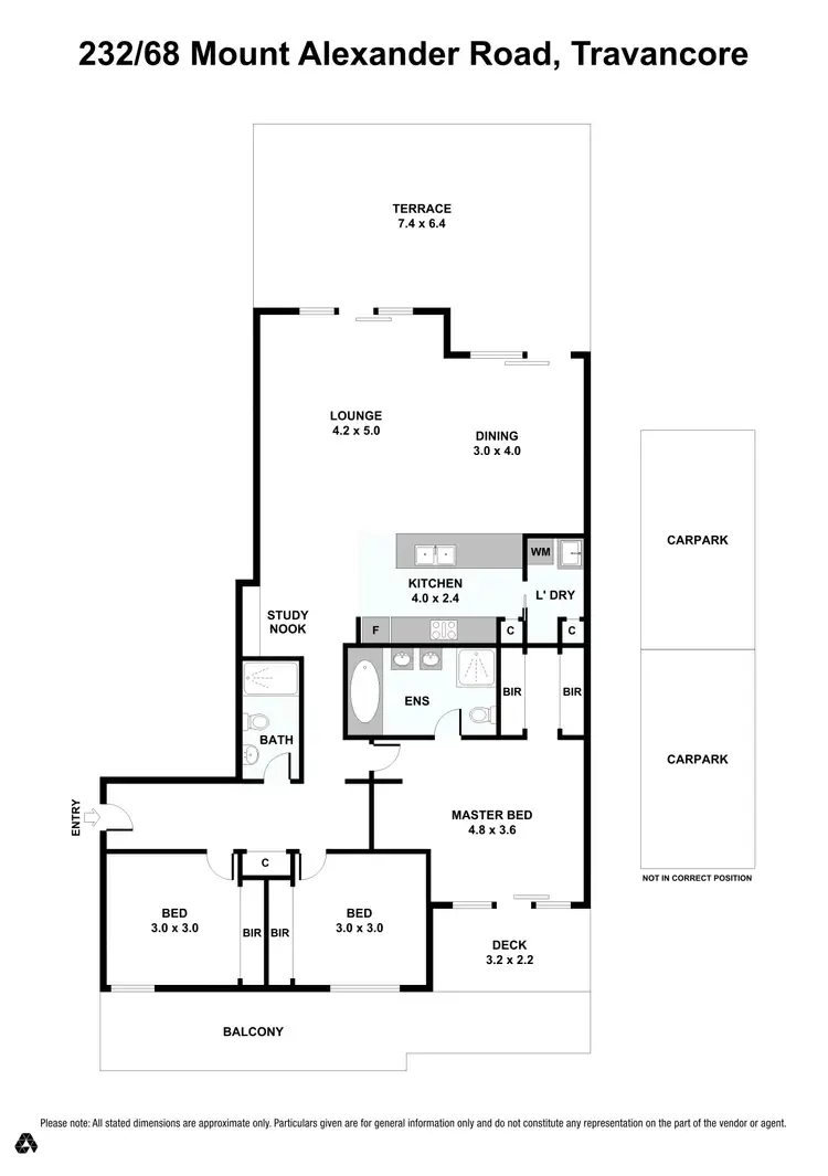 Floorplan of Homely apartment listing, 232/68 Mt Alexander Road, Travancore VIC 3032