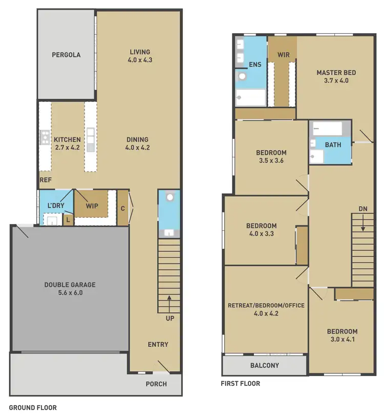 Floorplan of Homely townhouse listing, 58 The Esplanade, Caroline Springs VIC 3023