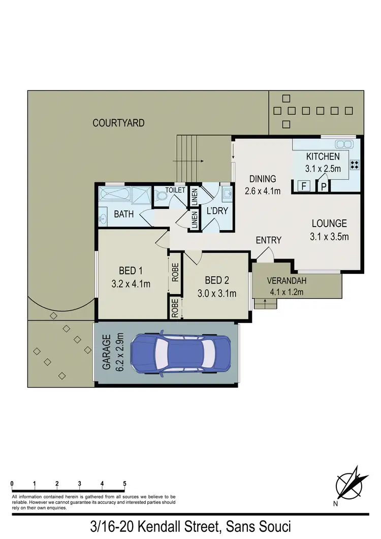 Floorplan of Homely villa listing, 3/16-20 Kendall Street, Sans Souci NSW 2219