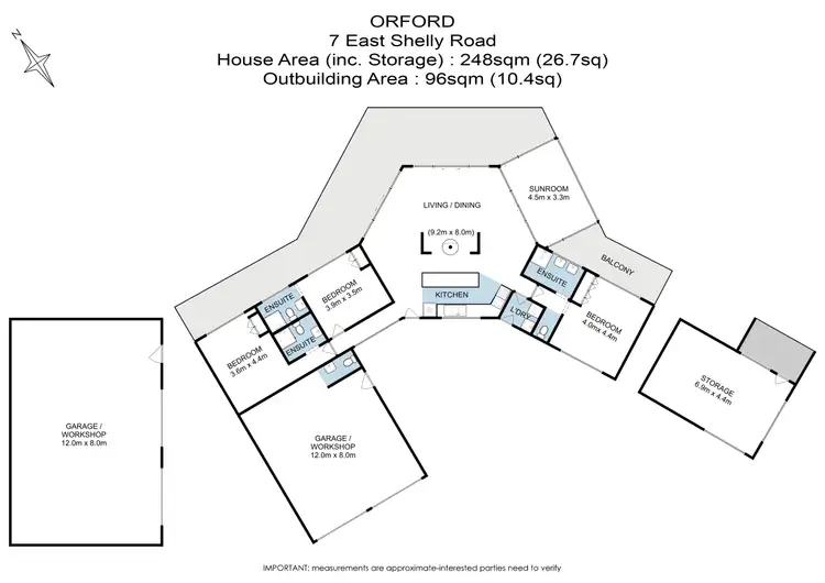 Floorplan of Homely house listing, 7 East Shelly Road, Orford TAS 7190