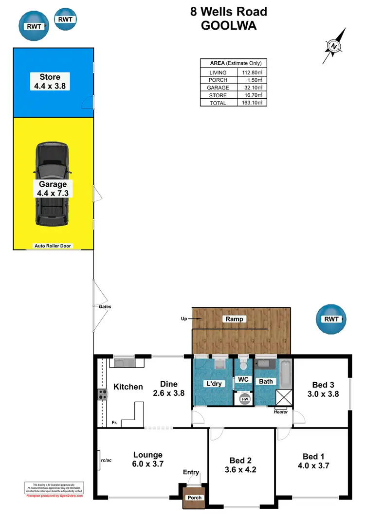 Floorplan of Homely house listing, 8 Wells Road, Goolwa SA 5214