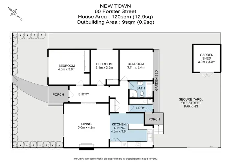 Floorplan of Homely house listing, 60 Forster Street, New Town TAS 7008