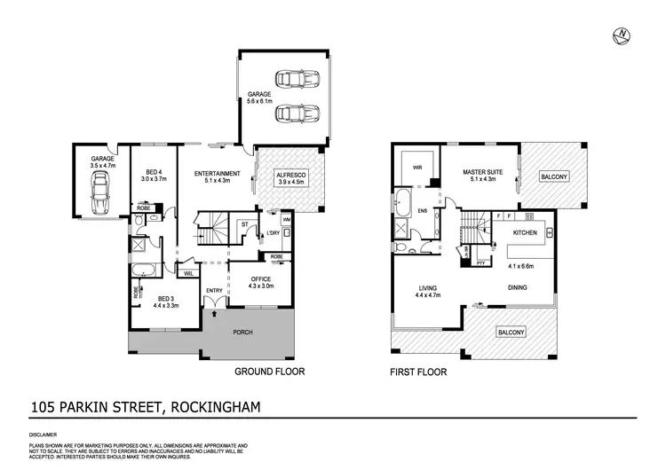 Floorplan of Homely house listing, 105 Parkin Street, Rockingham WA 6168