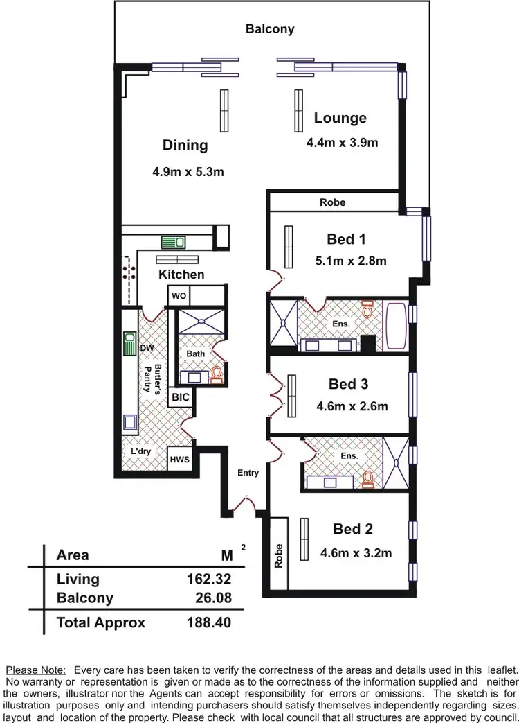 Floorplan of Homely apartment listing, 405/145 Brebner Drive, West Lakes SA 5021