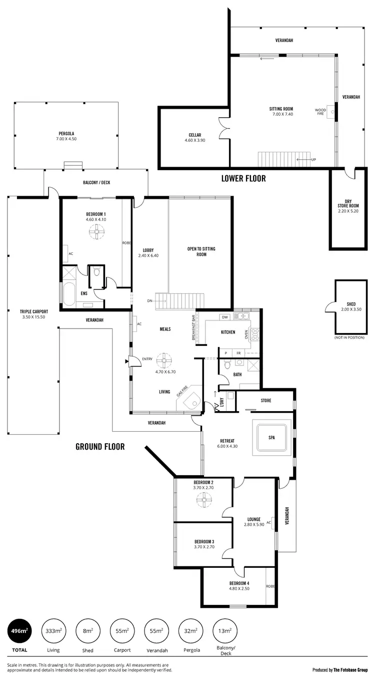 Floorplan of Homely house listing, 90 Yarrabee Road, Greenhill SA 5140