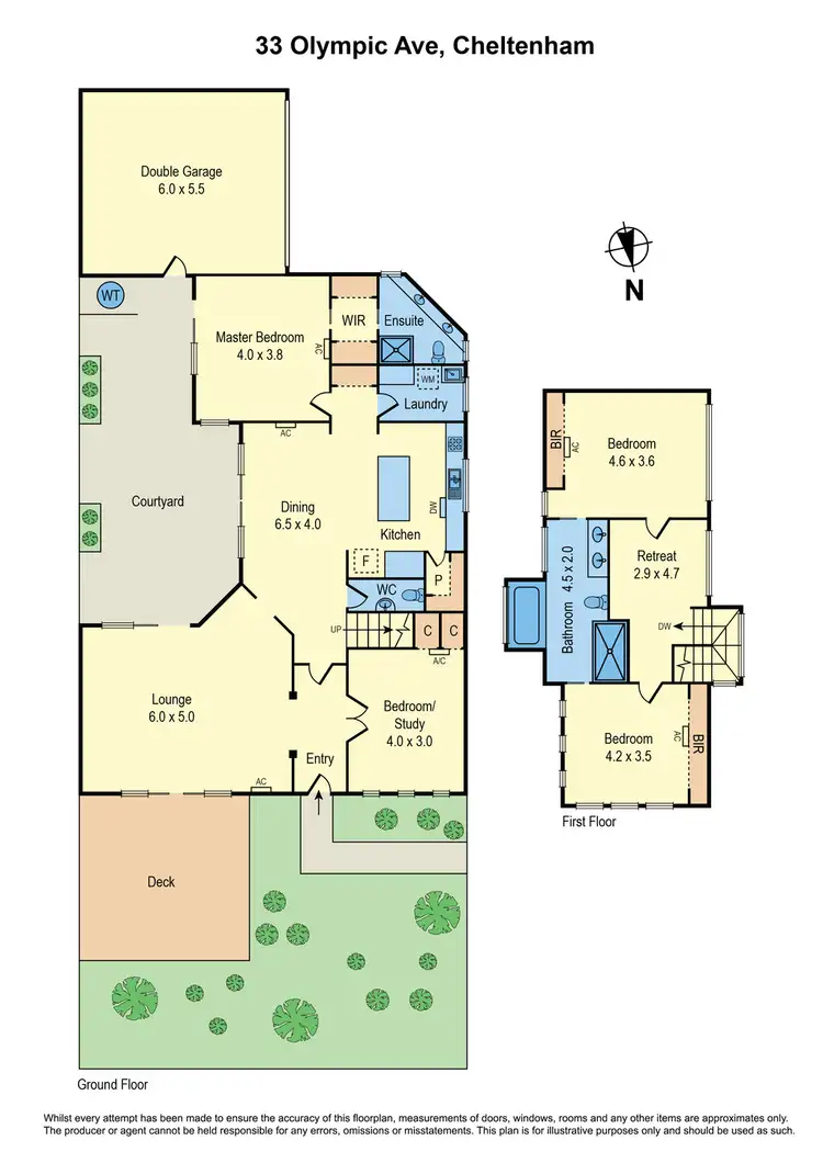 Floorplan of Homely townhouse listing, 33 Olympic Avenue, Cheltenham VIC 3192