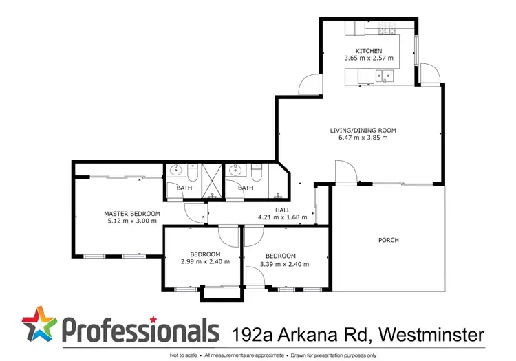 Floorplan of Homely villa listing, 192A Arkana Road, Westminster WA 6061