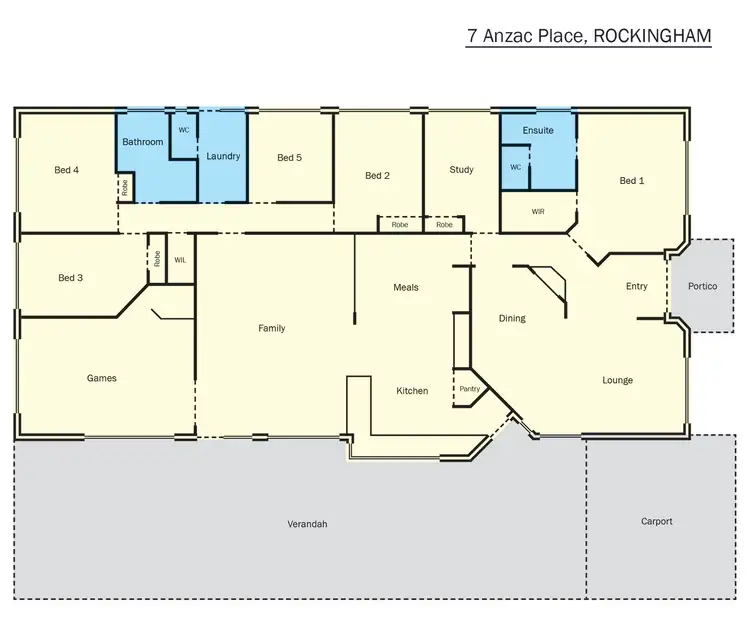 Floorplan of Homely house listing, 7 Anzac Place, Rockingham WA 6168