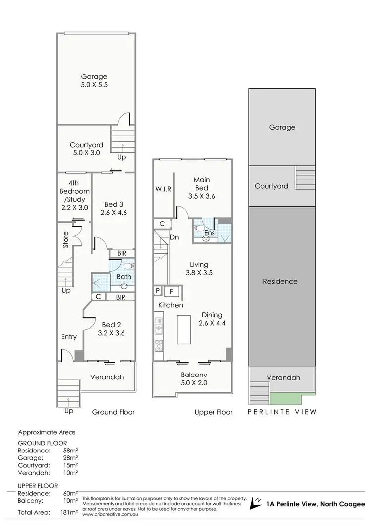 Floorplan of Homely house listing, 1A Perlinte View, North Coogee WA 6163