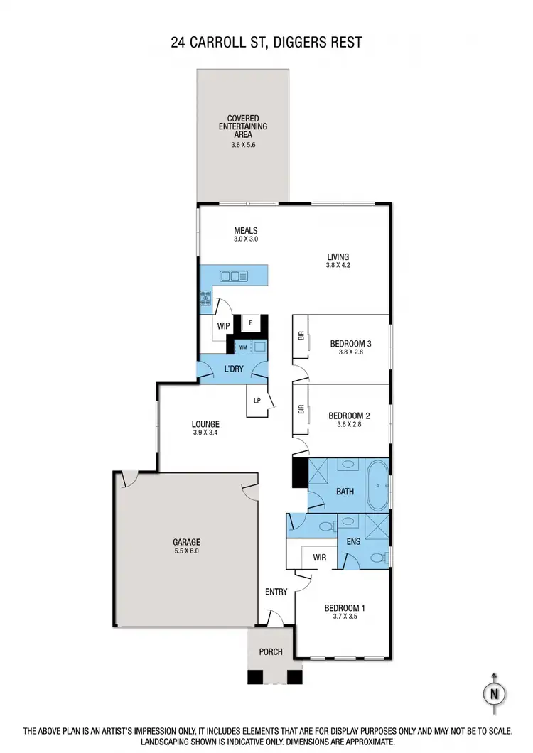 Floorplan of Homely house listing, 24 Carroll Street, Diggers Rest VIC 3427