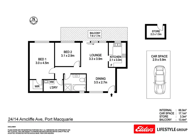 Floorplan of Homely unit listing, 24/14 Arncliffe Avenue, Port Macquarie NSW 2444
