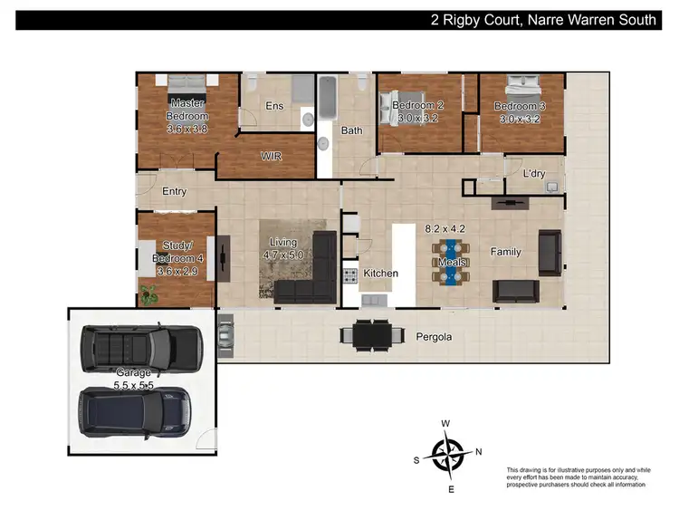 Floorplan of Homely house listing, 2 Rigby Court, Narre Warren South VIC 3805