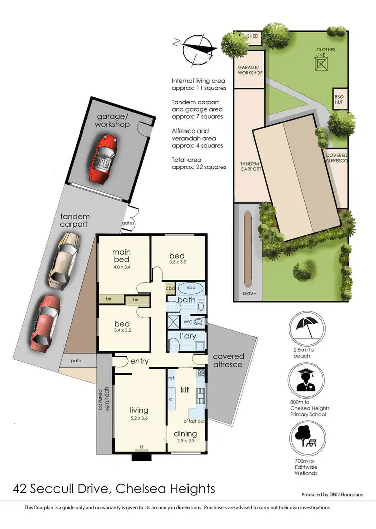Floorplan of Homely house listing, 42 Seccull Drive, Chelsea Heights VIC 3196