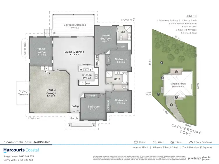 Floorplan of Homely house listing, 5 Carisbrooke Cove, Maudsland QLD 4210