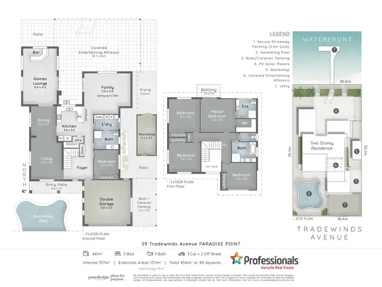 Floorplan of Homely house listing, 59 Tradewinds Avenue, Paradise Point QLD 4216