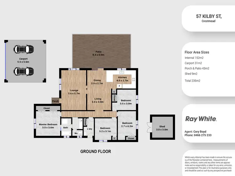 Floorplan of Homely house listing, 57 Kilby Street, Crestmead QLD 4132