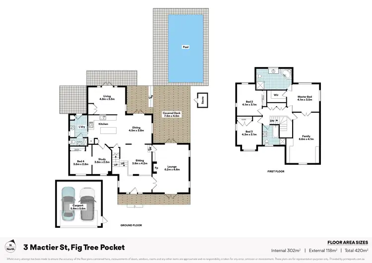 Floorplan of Homely house listing, 3 Mactier Street, Fig Tree Pocket QLD 4069