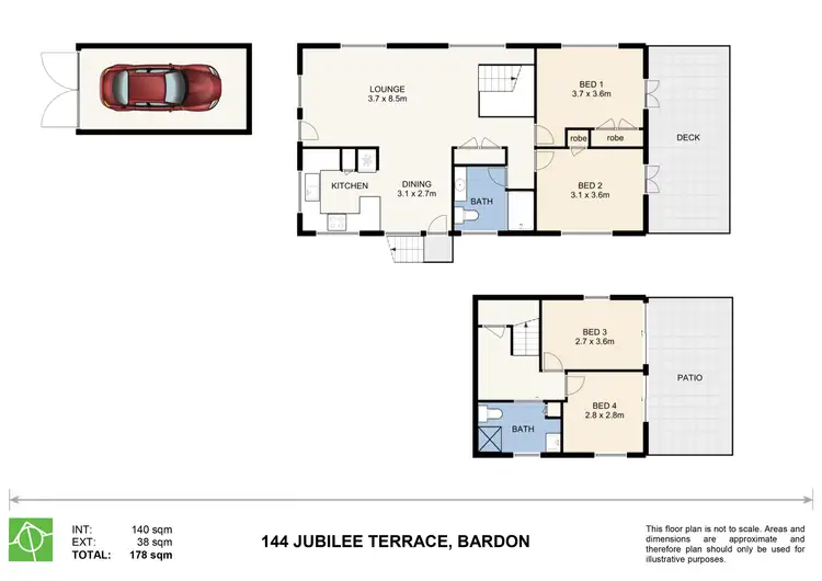Floorplan of Homely house listing, 144 Jubilee Terrace, Bardon QLD 4065