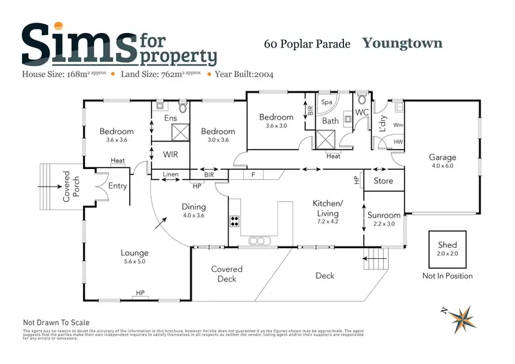 Floorplan of Homely house listing, 60 Poplar Parade, Youngtown TAS 7249