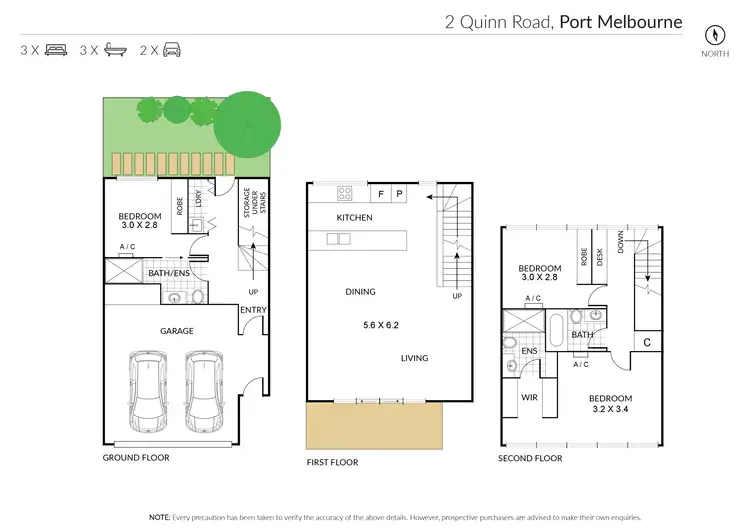 Floorplan of Homely townhouse listing, 2 Quinn Road, Port Melbourne VIC 3207