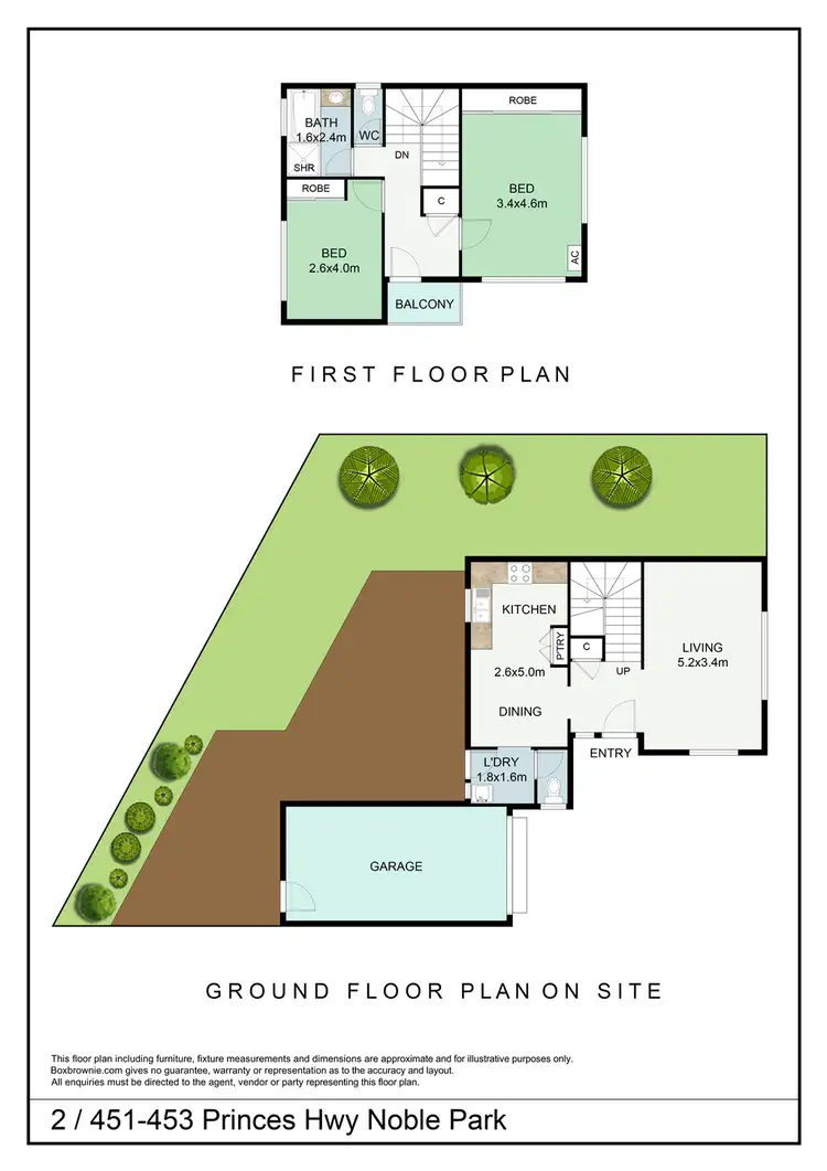 Floorplan of Homely unit listing, 2/451 Princes Highway, Noble Park VIC 3174