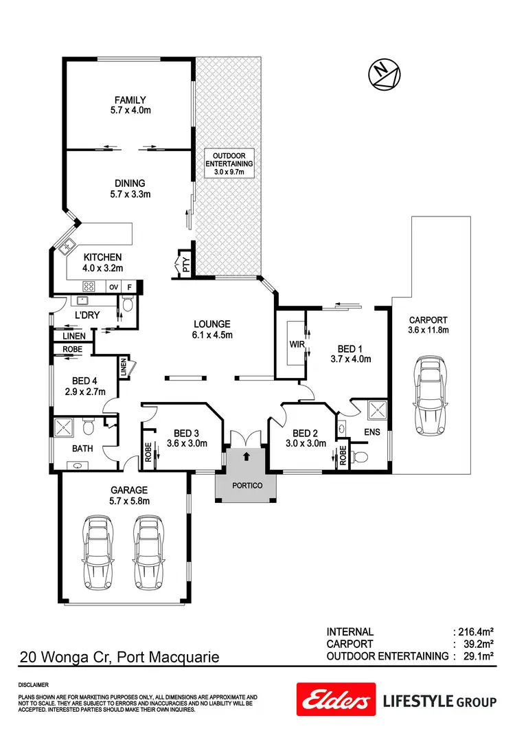 Floorplan of Homely house listing, 20 Wonga Crescent, Port Macquarie NSW 2444