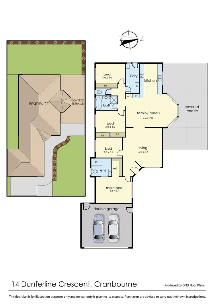 Floorplan of Homely house listing, 14 Dunferline Crescent, Cranbourne VIC 3977