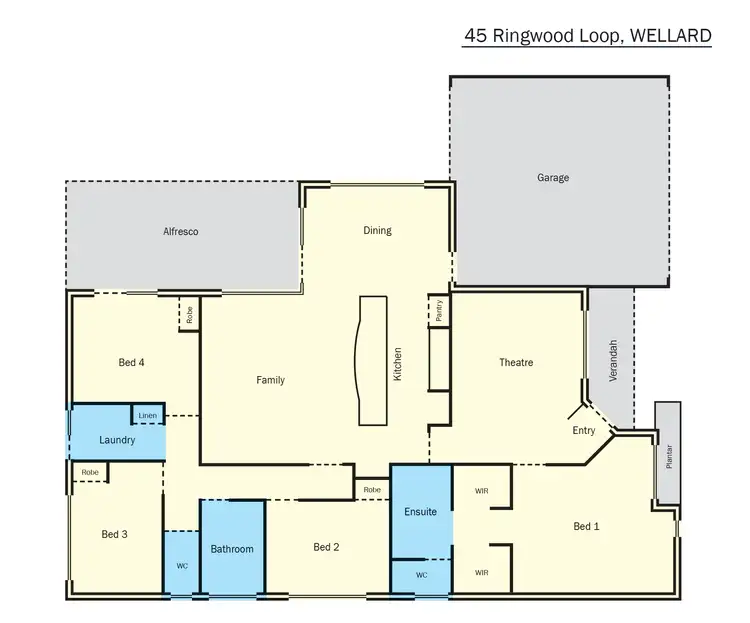 Floorplan of Homely house listing, 45 Ringwood Loop, Wellard WA 6170