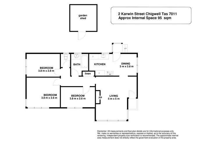 Floorplan of Homely house listing, 2 Karwin Street, Chigwell TAS 7011
