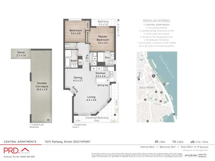 Floorplan of Homely apartment listing, 13/5 Railway Street, Southport QLD 4215
