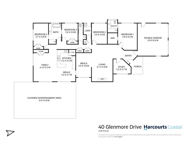Floorplan of Homely house listing, 40 Glenmore Drive, Ashmore QLD 4214