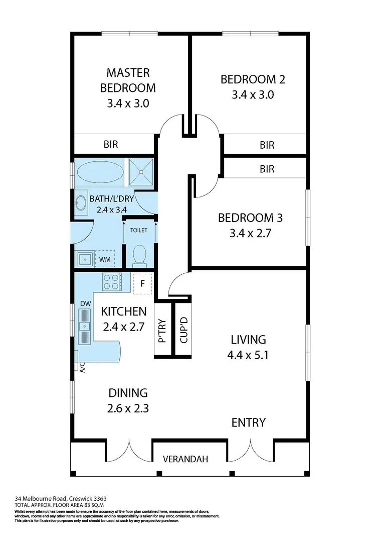 Floorplan of Homely house listing, 34 Melbourne Road, Creswick VIC 3363