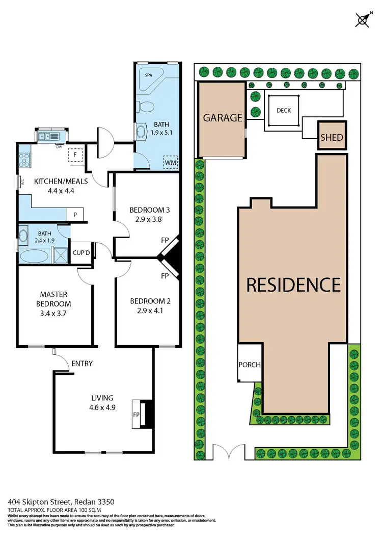 Floorplan of Homely house listing, 404 Skipton Street, Redan VIC 3350