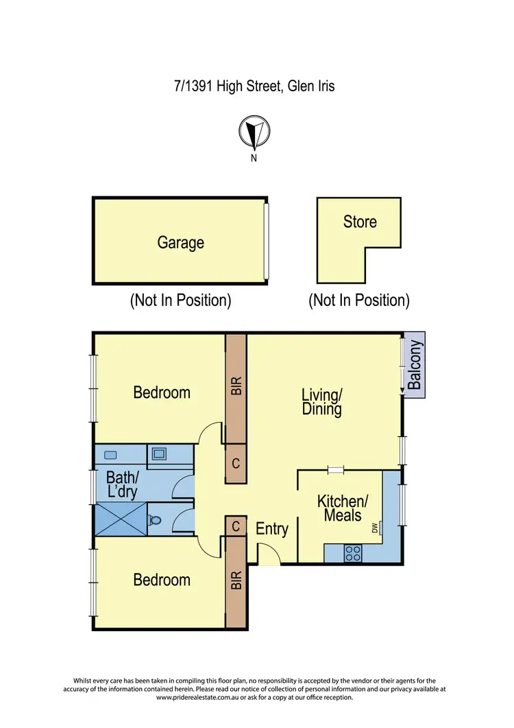 Floorplan of Homely apartment listing, 7/1391 High Street, Glen Iris VIC 3146