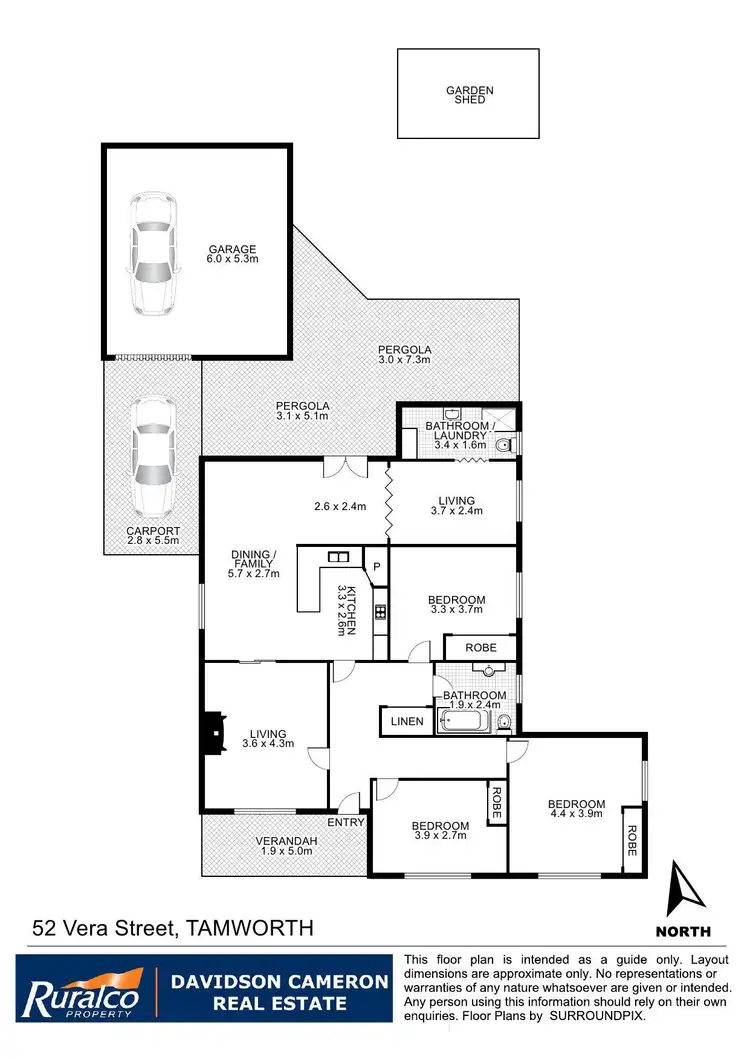 Floorplan of Homely house listing, 52 Vera Street, Tamworth NSW 2340
