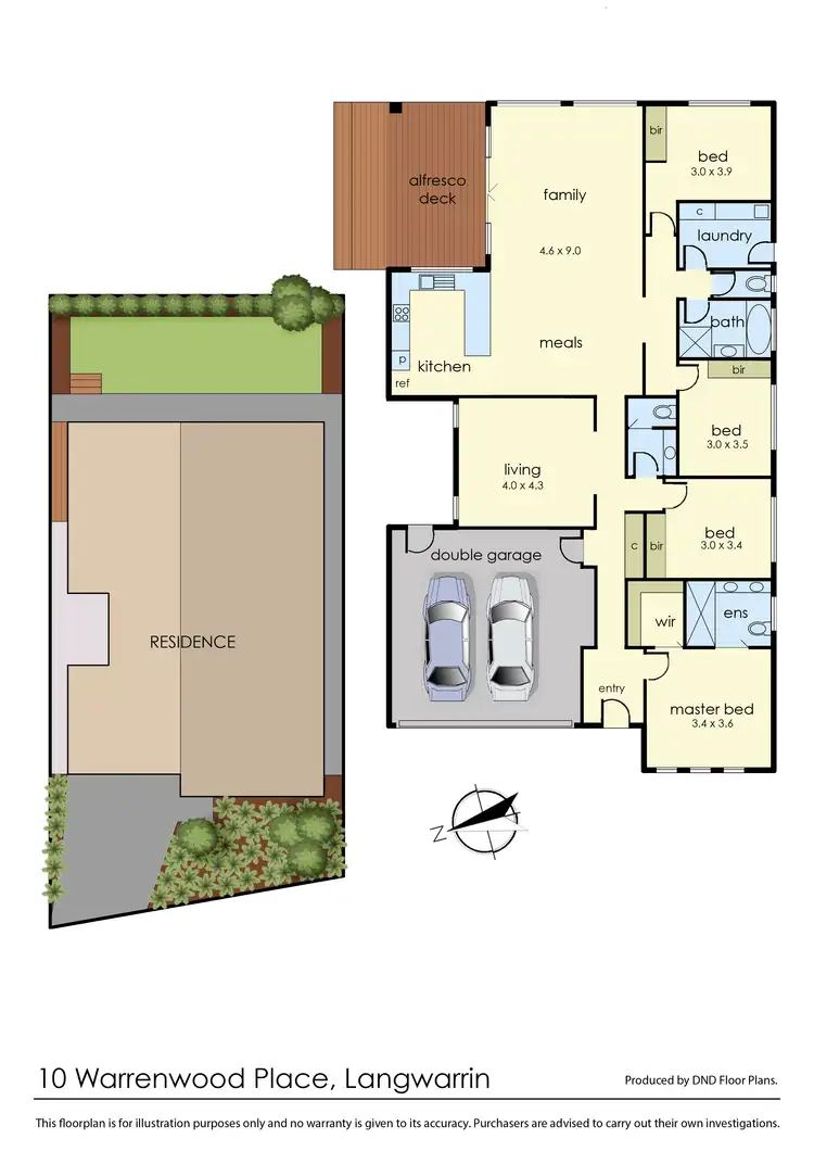 Floorplan of Homely house listing, 10 Warrenwood Place, Langwarrin VIC 3910