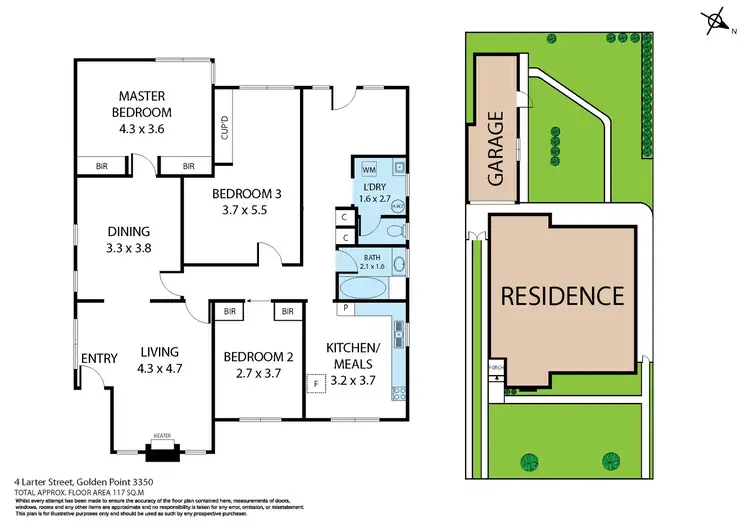 Floorplan of Homely house listing, 4 Larter Street, Golden Point VIC 3350
