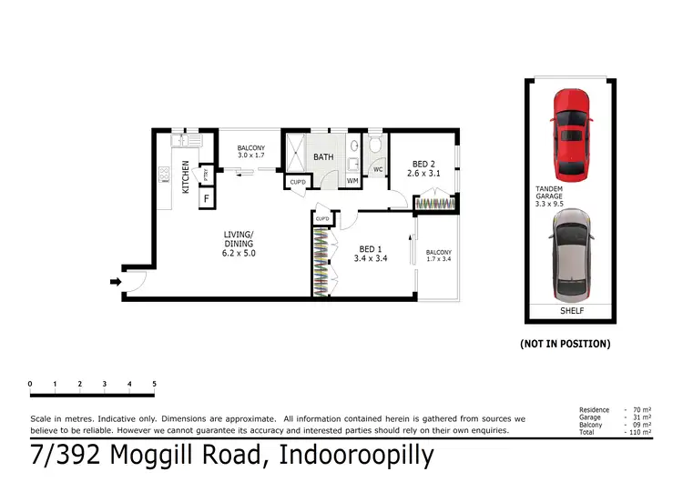 Floorplan of Homely unit listing, 7/392 Moggill Road, Indooroopilly QLD 4068