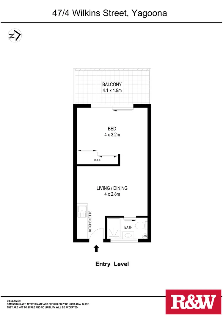 Floorplan of Homely unit listing, 47/4 Wilkins Street, Yagoona NSW 2199