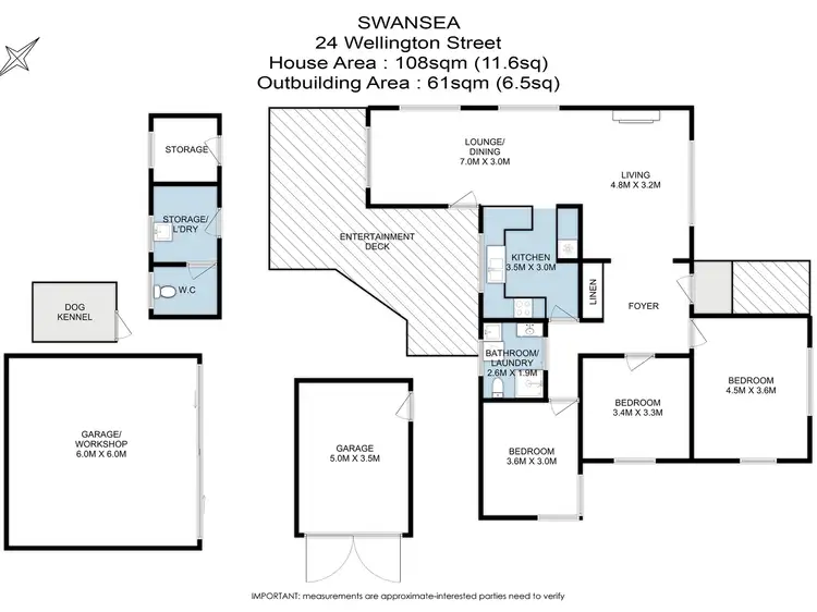 Floorplan of Homely house listing, 24 Wellington Street, Swansea TAS 7190