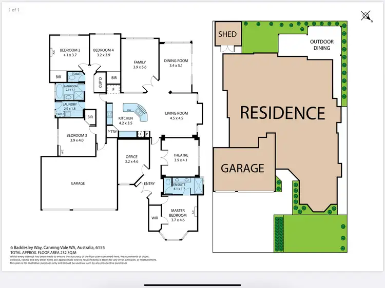 Floorplan of Homely house listing, 6 Baddesley Way, Canning Vale WA 6155